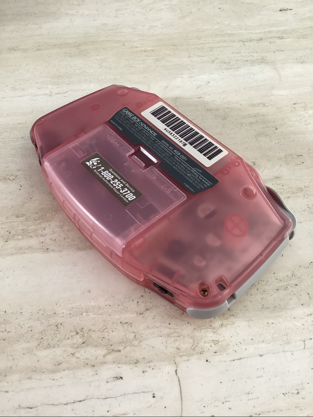 Nintendo Gameboy Advance Console Clear Pink Fuchsia Game Boy GBA AGB-001 - Picture 9 of 16